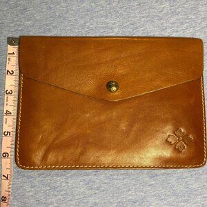 Patricia Nash Leather Envelope Clutch Wallet in Brown